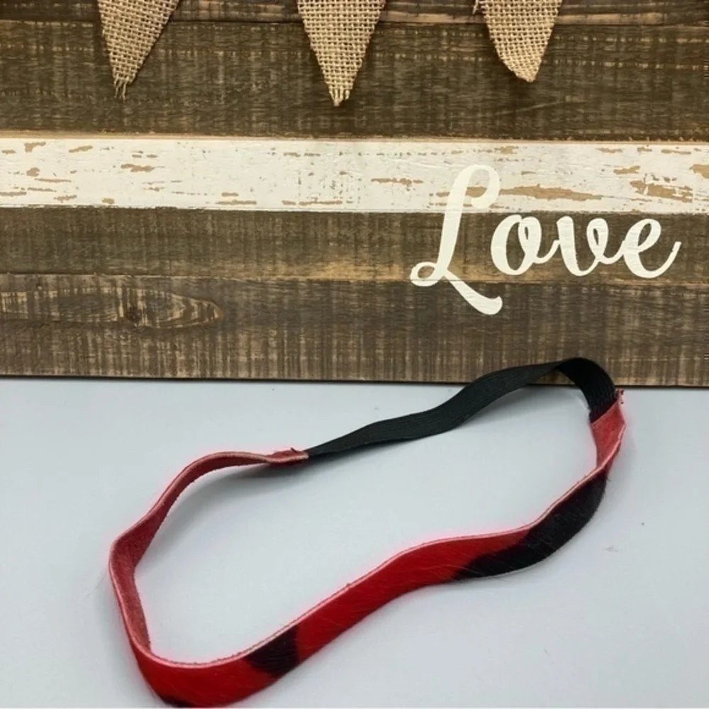 ✨NWOT Zebra 🦓 headband halo 😇 red black